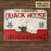 Personalized Duck Quack House Customized Classic Metal Signs