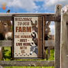 Joycorners Personalized Donkey Welcome to our farm All Printed 3D Metal Sign