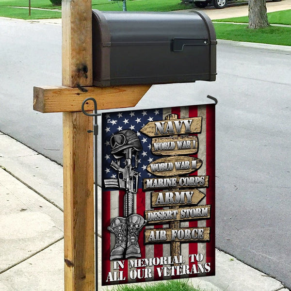 Joycorners Veteran – In Memorial To All Our Veterans Flag All Over Printed Flag