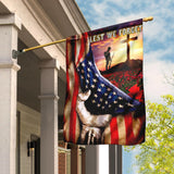 Joycorners Veteran Poppy Memorial Day. Lest We Forget Flag All Over Printed Flag