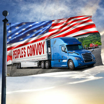 Joycorners The People's Convoy U.S Truck 3D All Over Printed Flag
