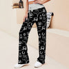 Joycorners Cowboy Symbols Black 3D Printed Wide Leg Long Pants