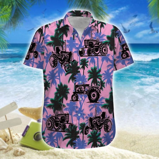 Joycorners Tractor Violet All Printed 3D Hawaiian Shirt