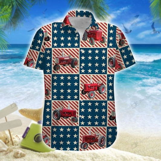 Joycorners Tractors United States All Printed 3D Hawaiian Shirt