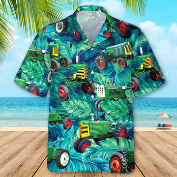 Joycorners Tractor Hawaiian Theme 3 All Printed 3D Hawaiian Shirt