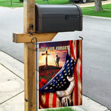 Joycorners Veteran Poppy Memorial Day. Lest We Forget Flag All Over Printed Flag