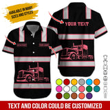 Joycorners Custom Name and Department Pink Truck Uniform All Over Printed 3D Shirts