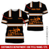 Joycorners Custom Name and Department Orange Truck Uniform All Over Printed 3D Shirts
