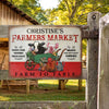 Personalized Farmers Market Farm To Table Customized Classic Metal Signs