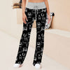 Joycorners Cowboy Symbols Black 3D Printed Wide Leg Long Pants