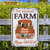 Autumn Farm Happy Harvest Happy Fall, Fall Season, Farmhouse, Outdoor Farm Decor, Custom Classic Metal Signs