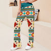 Joycorners Colorful Pattern 3D Printed Wide Leg Long Pants