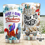 Joycorners Personalized Yep I Talk To Chickens Chicken Tumbler