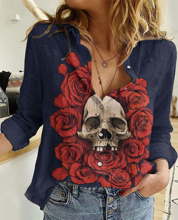 Joycorners Unisex Skull Collection 077 All Printed 3D Casual Shirt