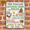 Personalized Chicken Coop Rules Customized Classic Metal Signs