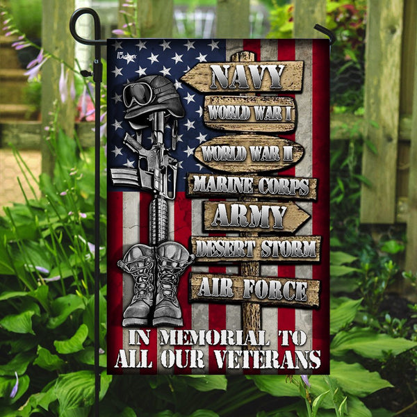 Joycorners Veteran – In Memorial To All Our Veterans Flag All Over Printed Flag