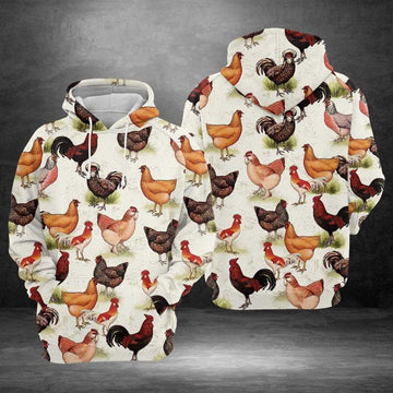 Joycorners Chicken Patter 3D Shirt