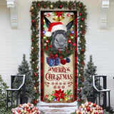 Joycorners  Farm Cattle Donkey Merry Christmas Door Cover