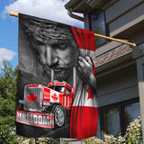 Joycorners Trucker Freedom Convoy 2022 Flag God Bless You Truckers, Faith Over Fear 3D All Over Printed