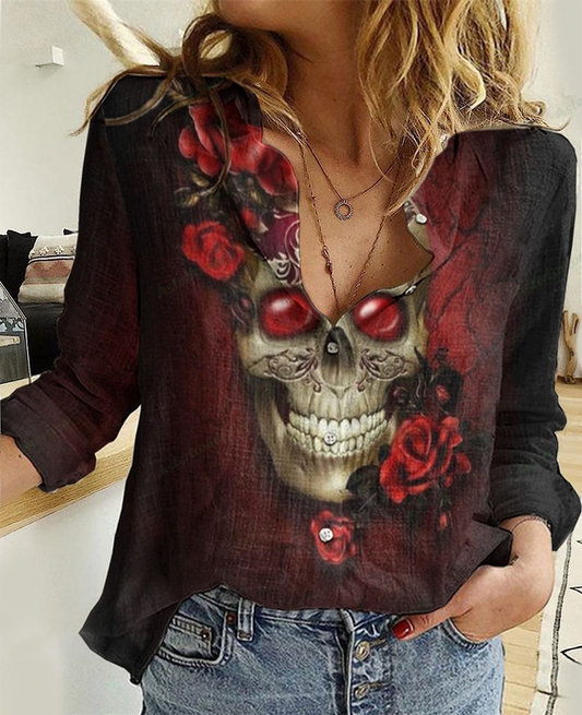 Joycorners Unisex Skull Collection 071 All Printed 3D Casual Shirt