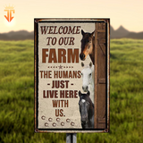 Joycorners Personalized Name Horse Welcome to Our Farm All Printed 3D Metal Sign