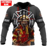 Joycorners Personalized Name Firefighter Fireman Ready To The Rescue Cross All Over Printed 3D Shirts