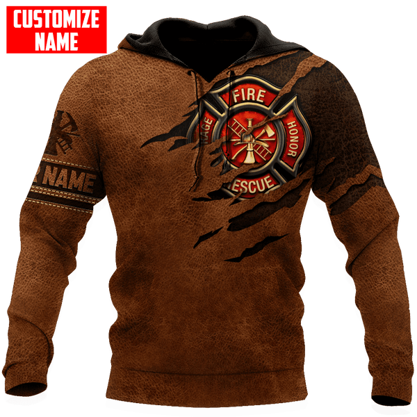 Joycorners Personalized Name Firefighter Fire Honor Rescue Courage All Over Printed 3D Shirts