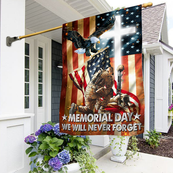 Joycorners Memorial Day, We Will Never Forget Veteran American Flag THN3818F All Over Printed Flag