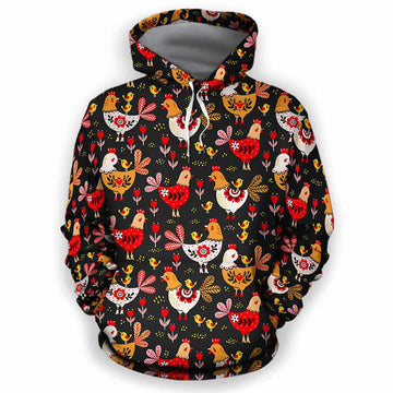 Joycorners Chicken Red Cute Pattern 3D Shirt