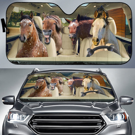 Joycorners Driving Appaloosa Horse All Over Printed 3D Sun Shade