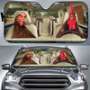 Joycorners Driving RHODE ISLAND RED CHICKEN All Over Printed 3D Sun Shade