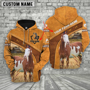 Joycorners American Paint Horse Custom Name Race Hoodie