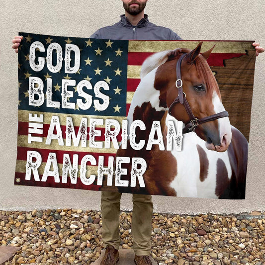 Joycorners GOD BLESS THE AMERICAN Paint House HORSE 3D Printed Flag