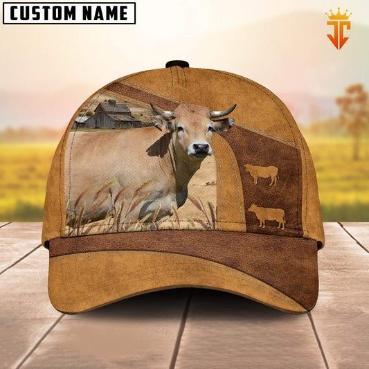 Joycorners Custom Name Aubrac Cattle Cap TT1