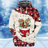 Joycorners Basset Hound In Snow Pocket Merry Christmas Unisex Hoodie