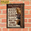 Joycorners Customized Name BEEFMASTER CATTLE LOVERS KEEP GATE CLOSED All Printed 3D Metal Sign
