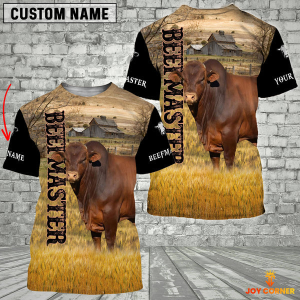 Joycorners Personalized Name Beefmaster Cattle On The Farm All Over Printed 3D Hoodie