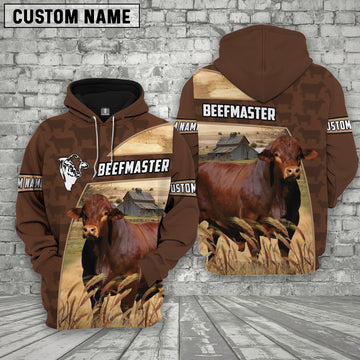 Joycorners Beefmaster Brown Farm Personalized 3D Hoodie