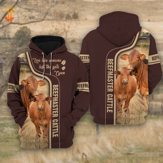 Joycorners Beefmaster Cattle Live Like Someone left the gate open Shirts