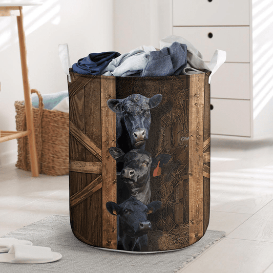 Joycorners Black Angus Cattle Lover Laundry Basket