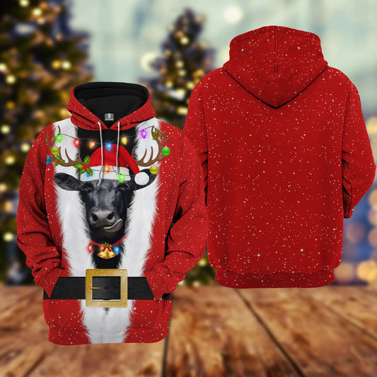 Joycorners Black Angus Cattle Christmas Hoodie
