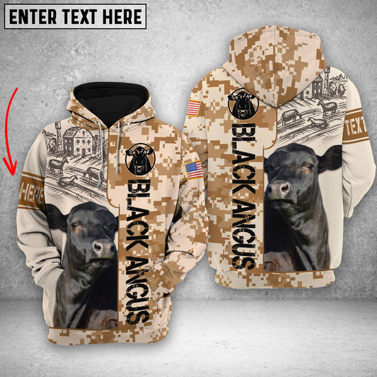 Joycorners Personalized Black Angus Brown Camo All Printed 3D Shirt