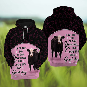 Joycorners Black Baldy Cattle It's Been A Good Day 3D Hoodie