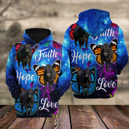 Joycorners Black Angus Cattle Hoodie TT4