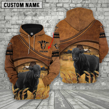 Joycorners Black Angus Customized Name Brown Race Hoodie