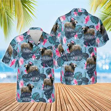 Joycorners Brahman Blue Hibiscus Hawaiian Shirt