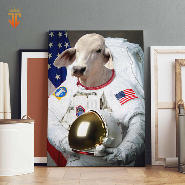 Joycorners Brahman Astronaut Portrait Canvas