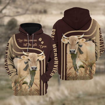 Joycorners Braunvieh Cattle Live Like Some One Hoodie