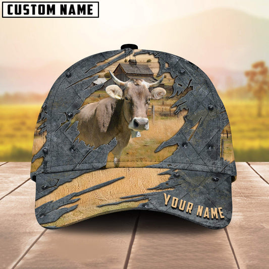 Joycorners Brown Swiss Customized Name Cap