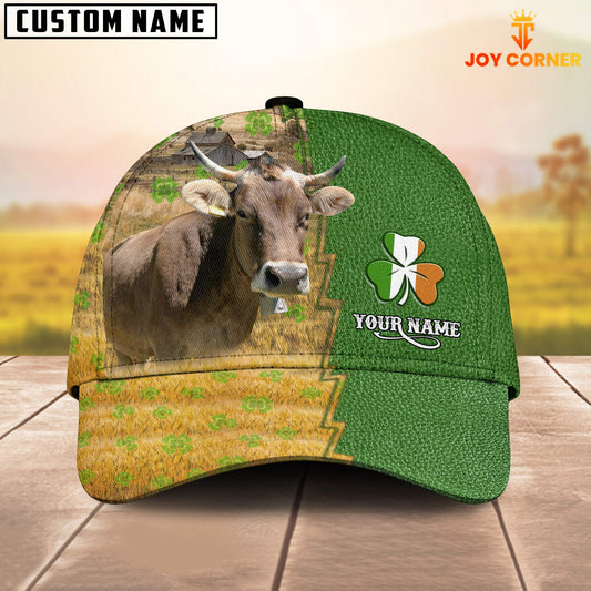 Joycorners Brown Swiss Custom Name Patrick Day Cap